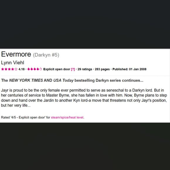 5/$12 Book Evermore Lynn Viehl Darkyn 5 MMPB Urban Fantasy Vampires Paranormal - Picture 2 of 2